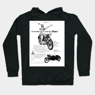 Vintage Indian Motorcycle Advert Hoodie